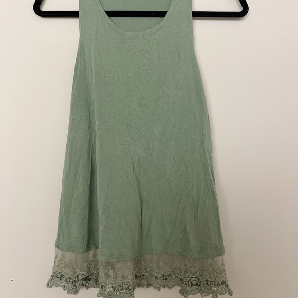 Kimchi Blue - Mint Tank Top with Lace detailing - Picture 1 of 2